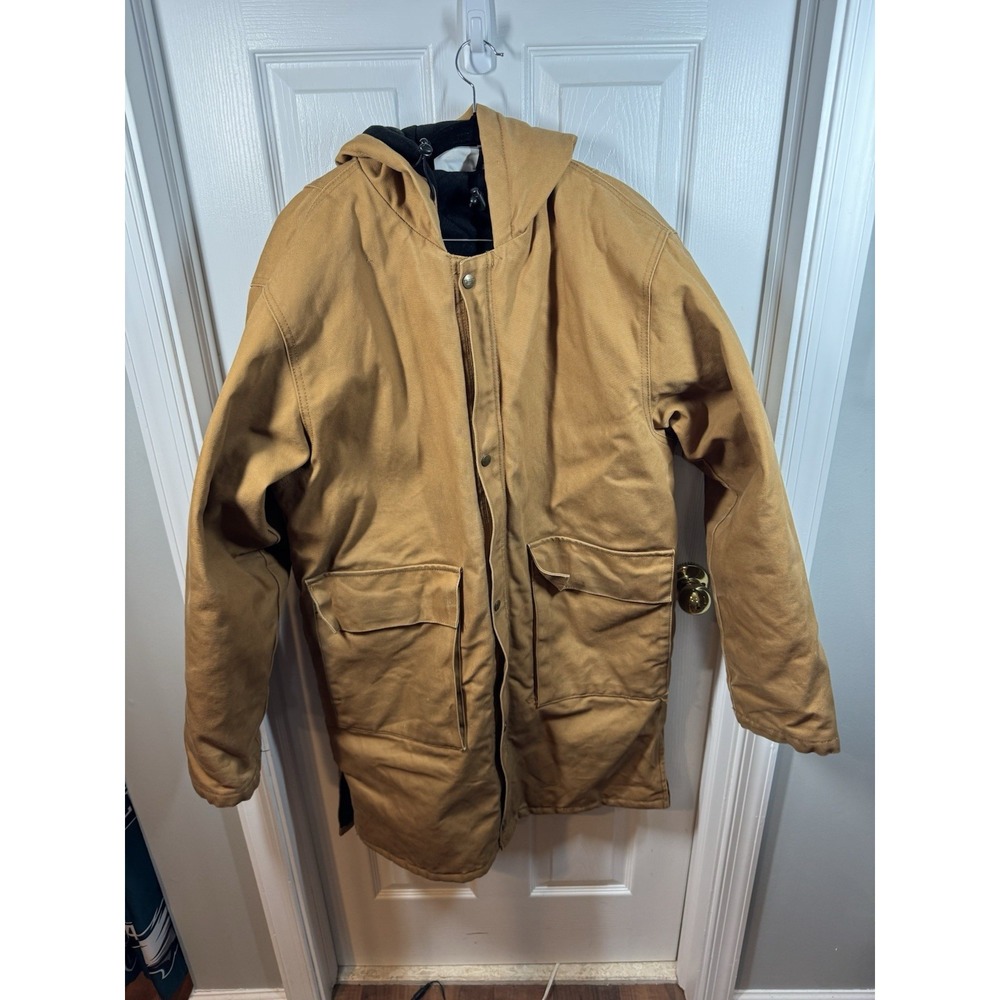 Jeep Full Zip Hooded‎ Canvas Long Winter Coat Men's Medium